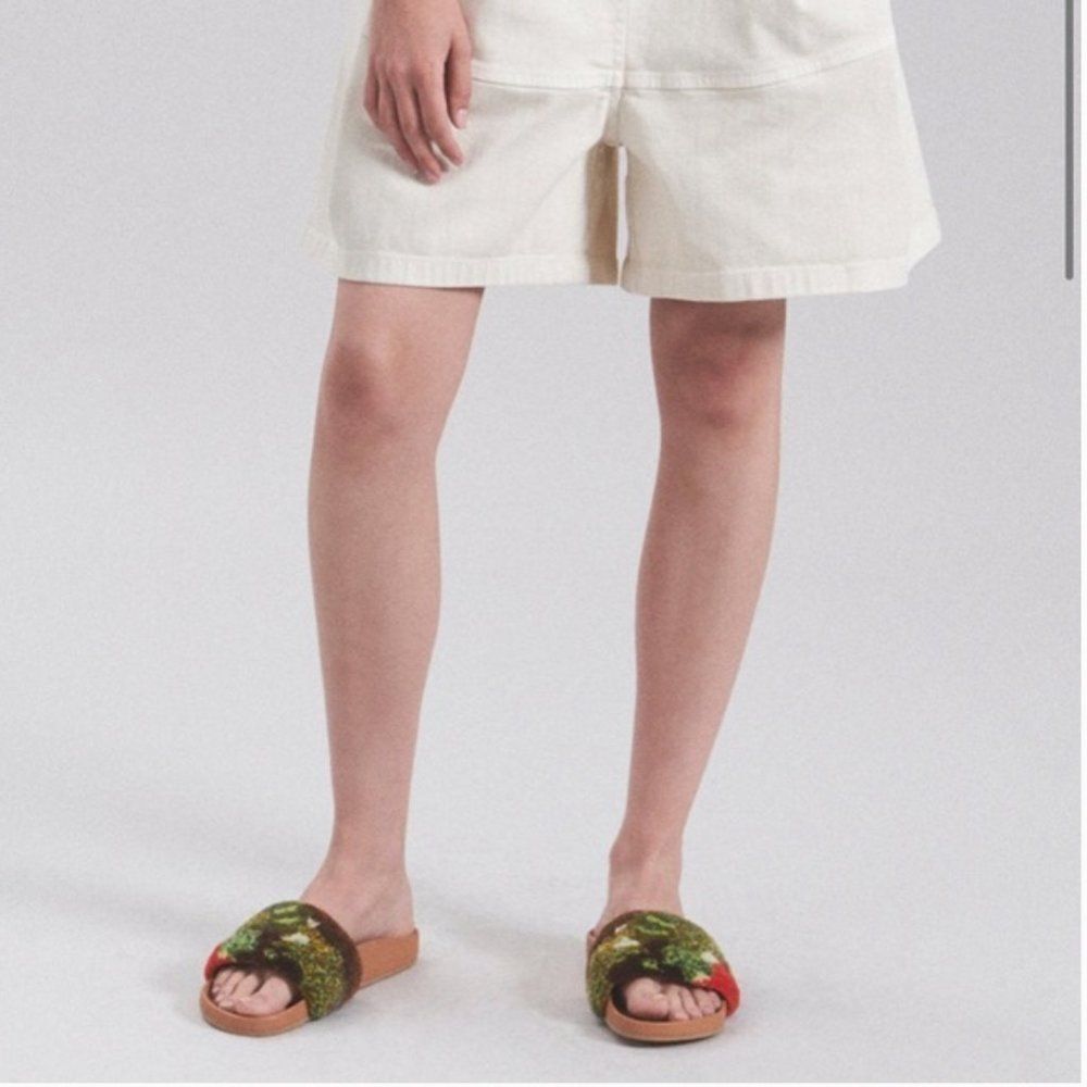 Rachel Comey Shag Slide Sandal Tufted Carpet Floral Print Size 9 Summer 22' $395